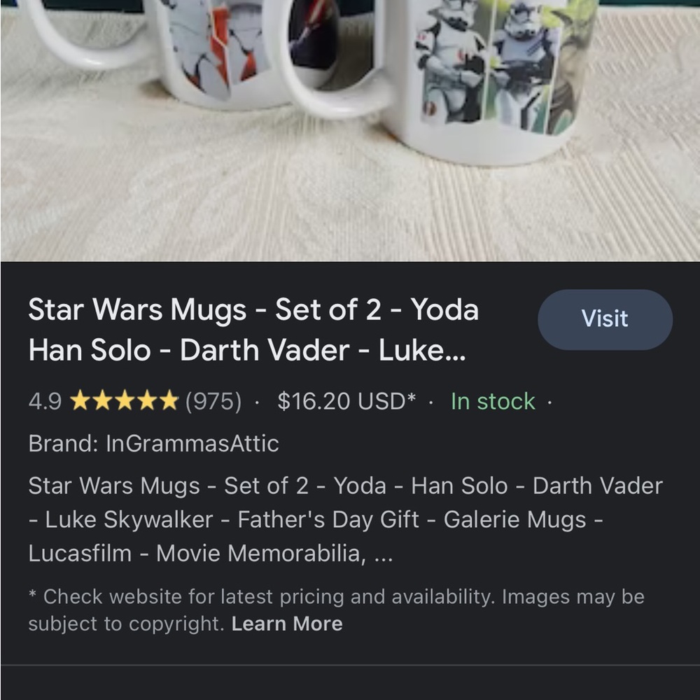 Two star wars mugs - Picture 4 of 4